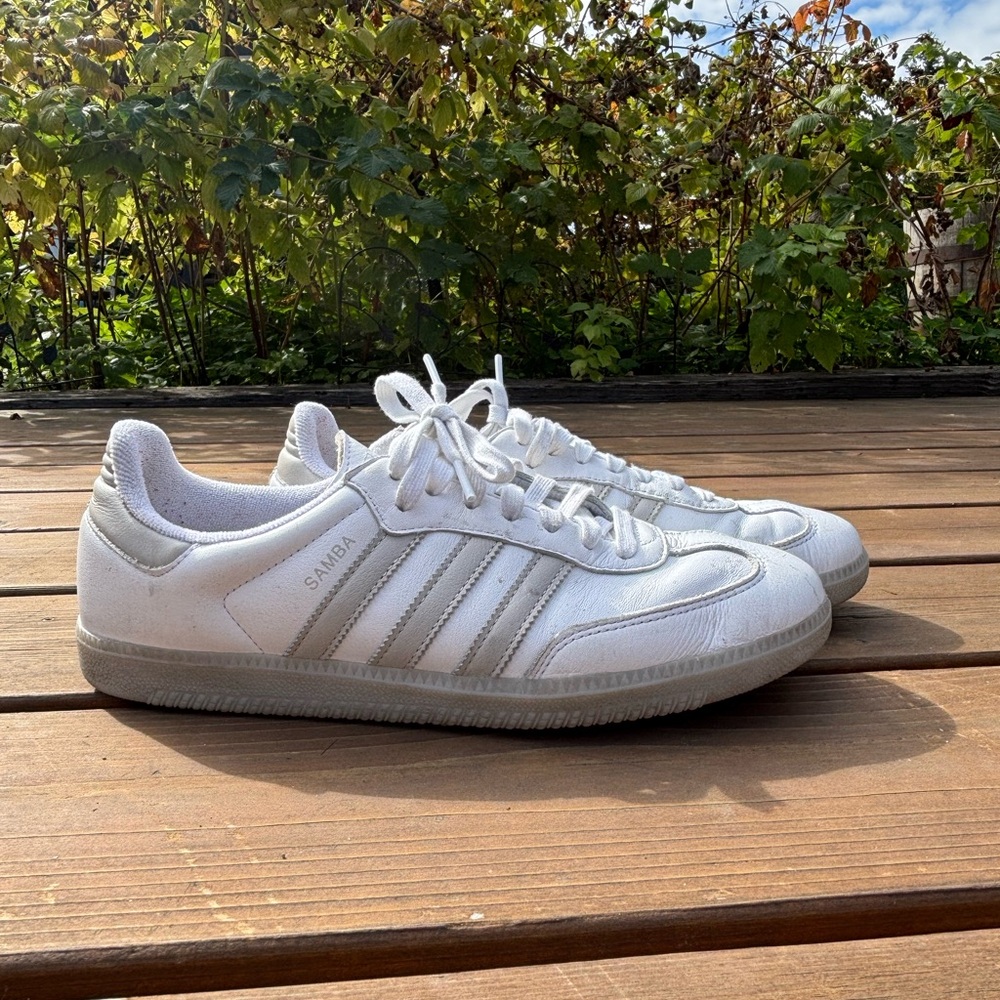 Adidas Samba White Gray Men's Sneakers